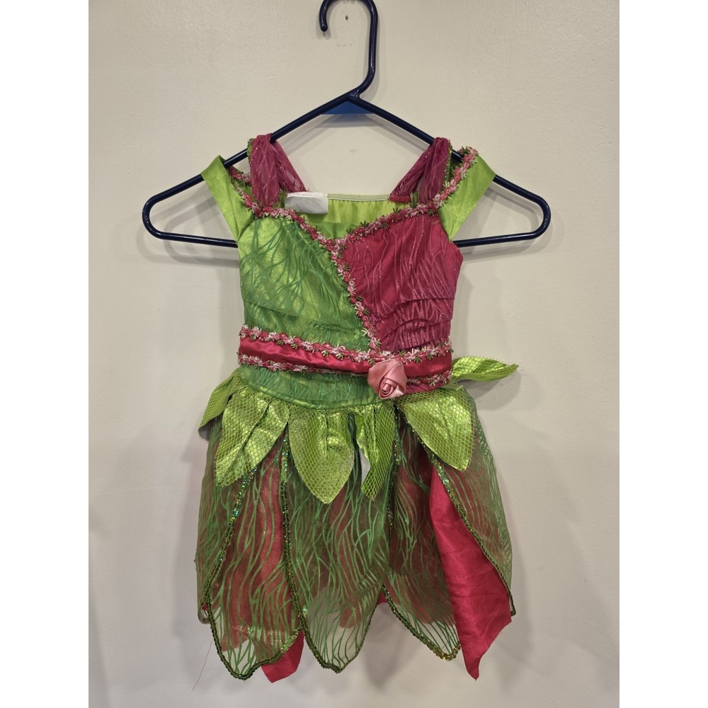 Teetot & Co Pink Green Fairy Costume Girls Size 3-4 NO Wings
